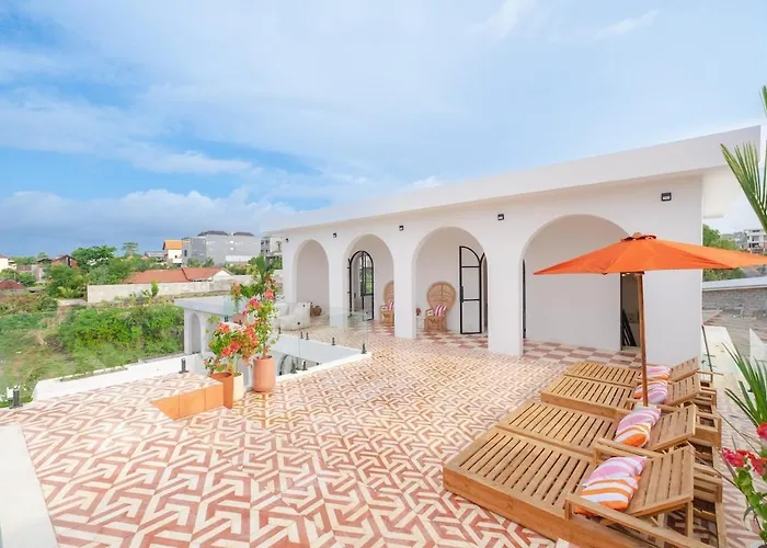 Ocean View 4br Design With Lap Pool & Rooftop Jacuzzi Villa Jimbaran