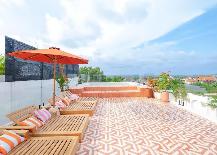Ocean View 4br Design With Lap Pool & Rooftop Jacuzzi Jimbaran